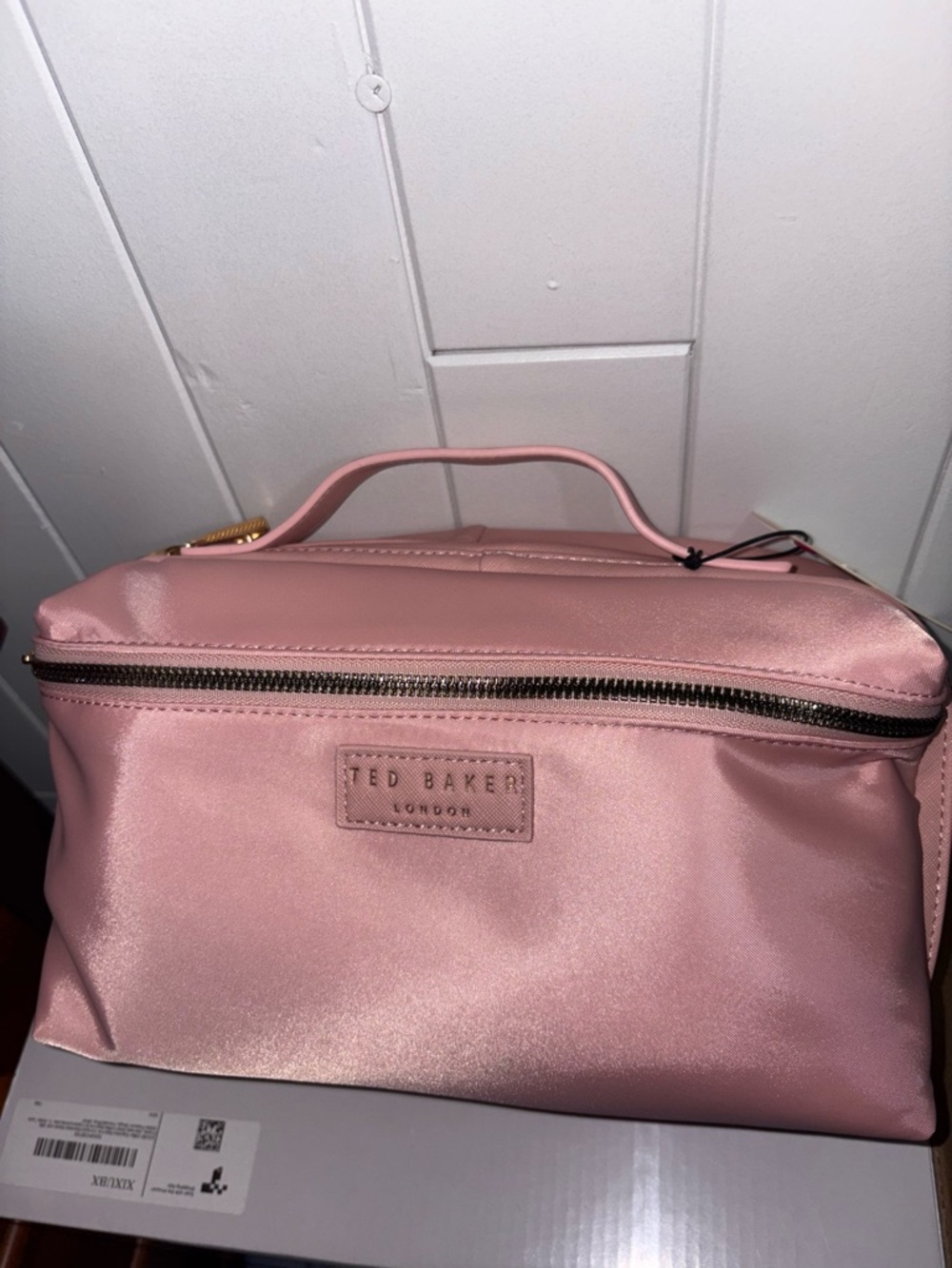 Ted Baker Pink Satin Cosmetic Bag